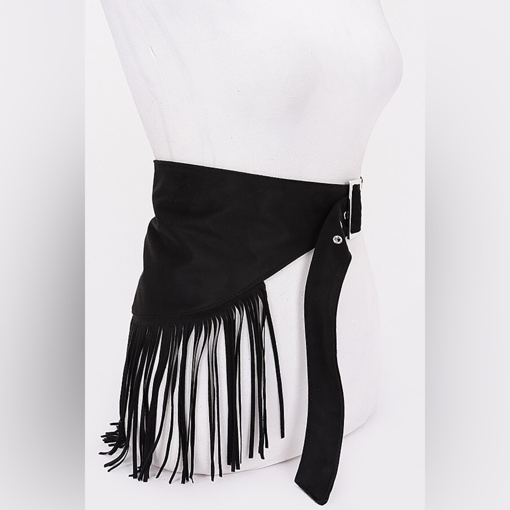 Fringed Tan Belt - Picture 4 of 8